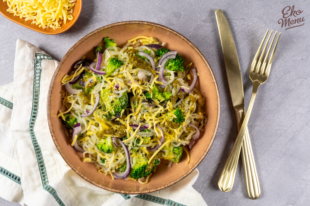 Keto pasta pesto met Konjac spaghetti ! Weinig koolhydraten