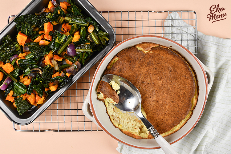 Kaas soufflé met palmkoolchips