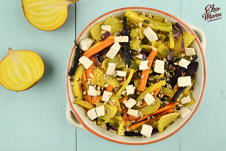 Salade met gele biet