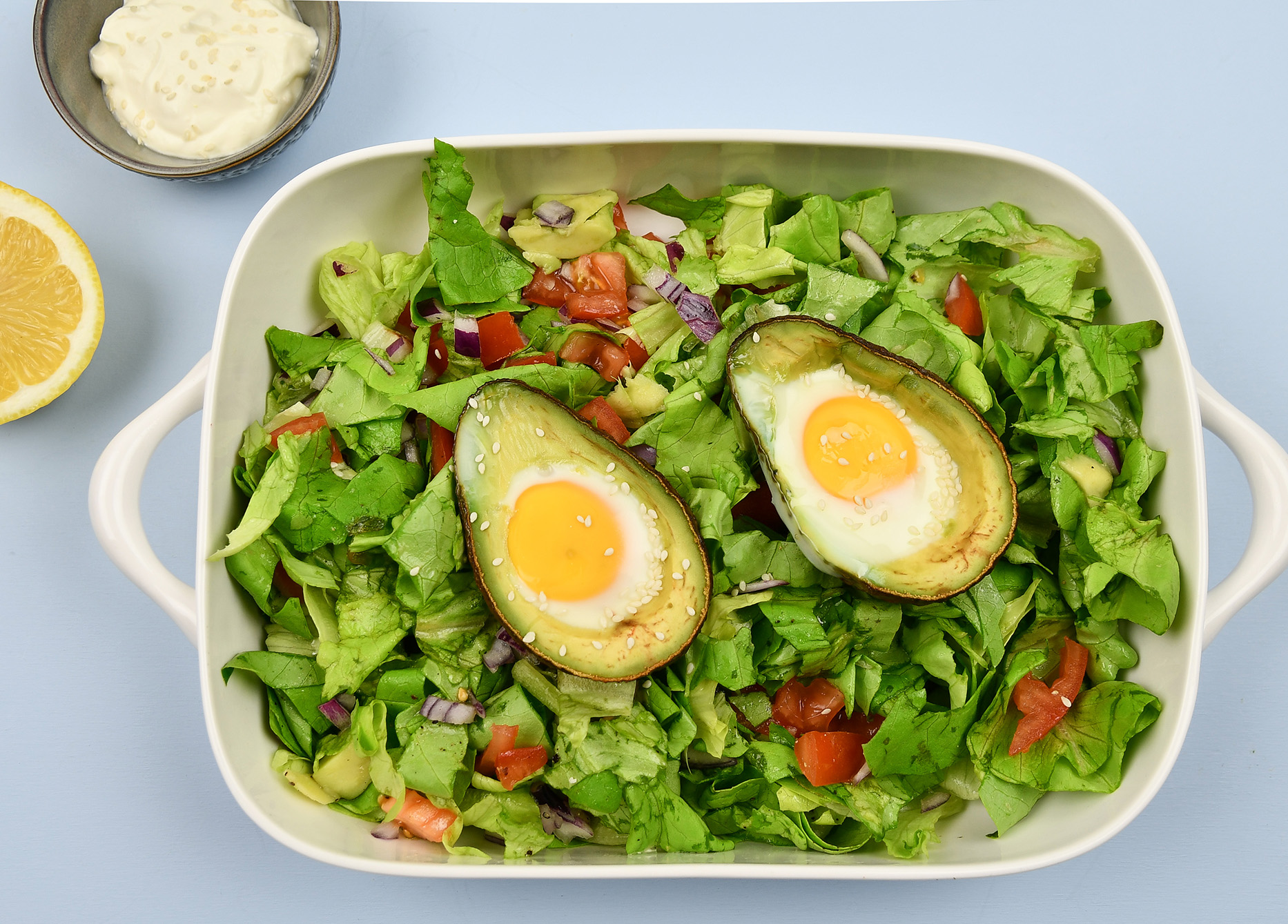 Keto gevulde avocado met ei