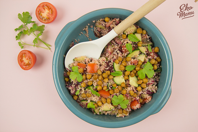 Recette Salade de pois chiche aux herbes fraîches et autres