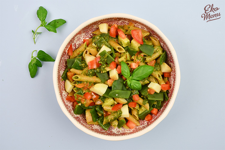 Pasta Genovese met snijbonen