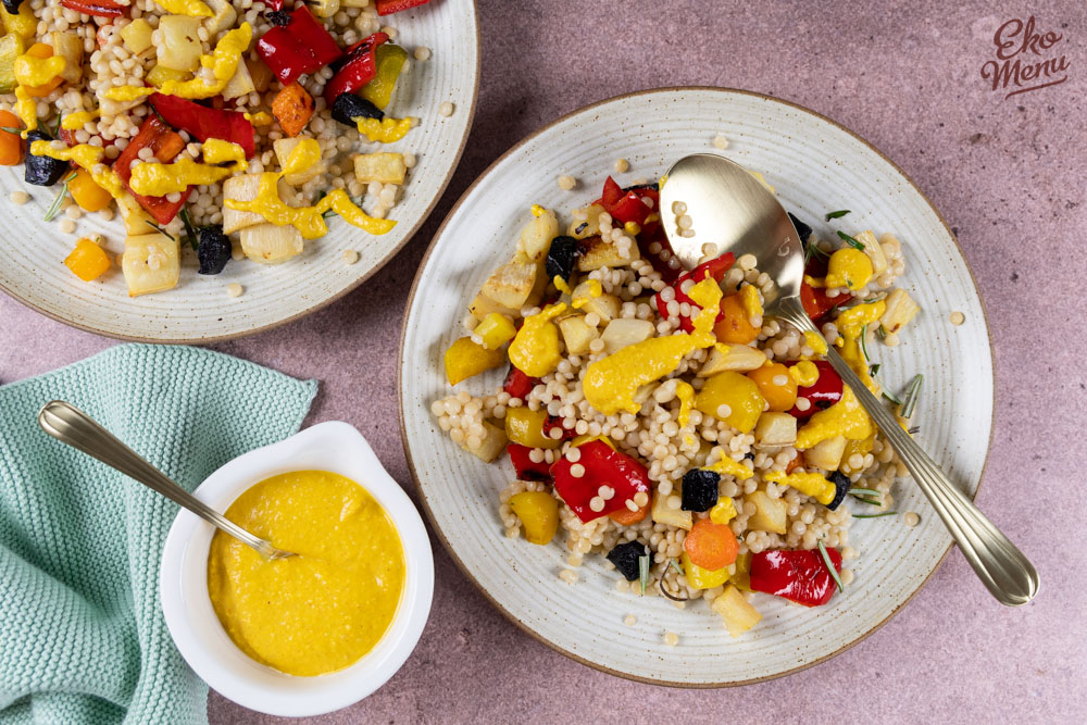 Parelcouscous met geroosterde groenten