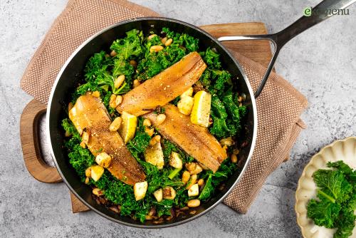 Bonenstoof met pastinaak, boerenkool en gerookte haring