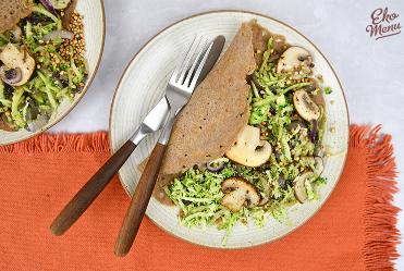 Boekweit flensjes met champignons