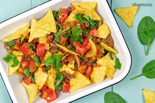 Nachos met zoete aardappel