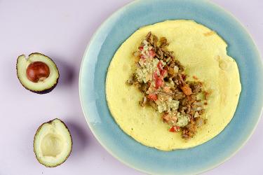 Eierwraps met avocado