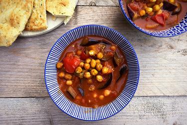 Aubergine-tomatencurry