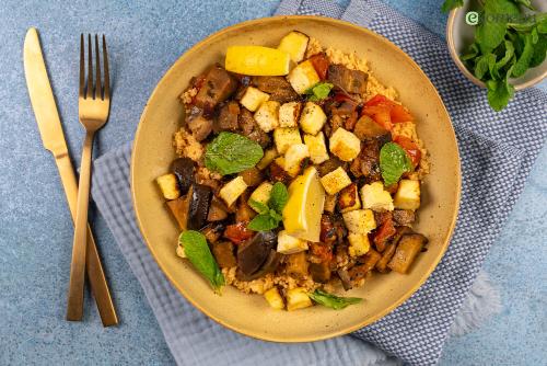 Paneer met auberginestoofje