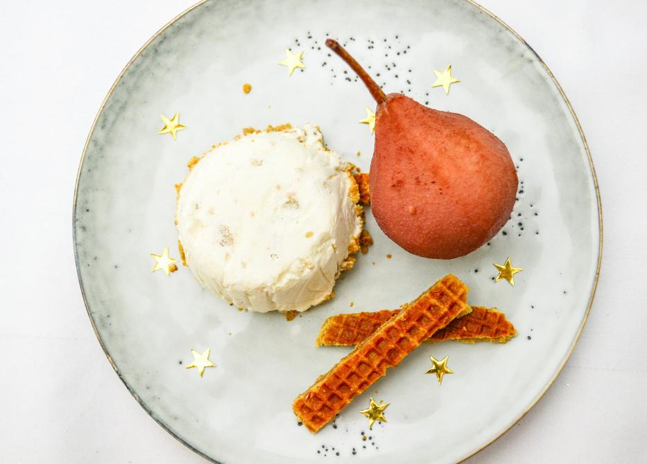 Kokos semifreddo met stroopwafel 
