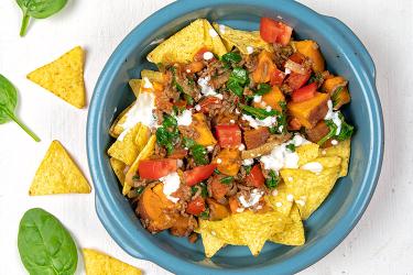 Nachos met zoete bataat