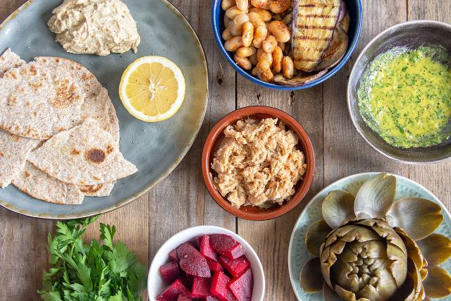 Mezze met wraps