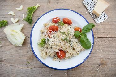 Venkelrisotto met tomaatjes
