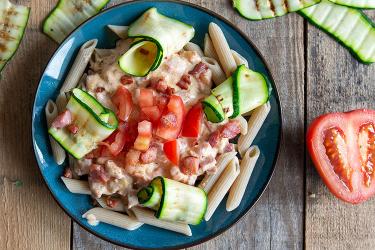 Snelle pasta met courgette