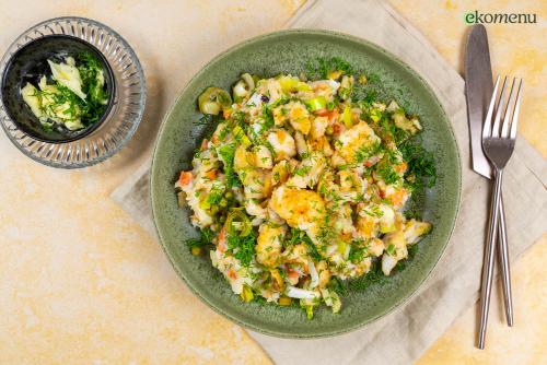 Stamppot met vis en dille-citroenboter