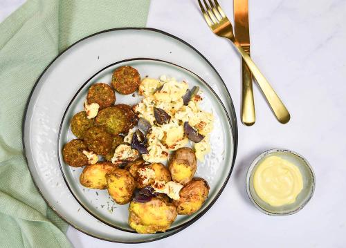 Bloemkool roast met falafel
