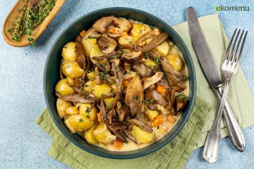 One pot paddenstoelen stoofpotje met kaas