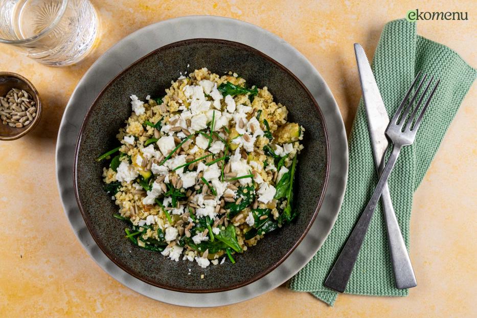 Groene groentesalade met feta