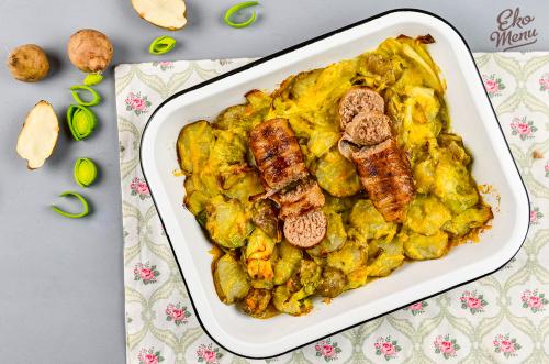 Aardpeer-preigratin met een slavink