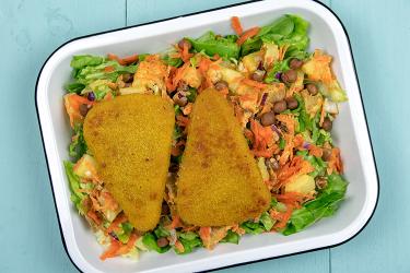 Vegan Gouda schnitzel