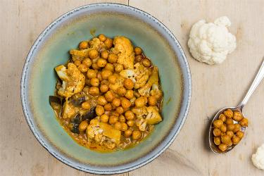 Aubergine bloemkoolcurry