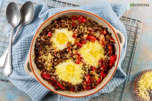 Keto Gehaktpannetje met paprika en ei