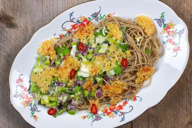 Prei-roomsaus spaghetti