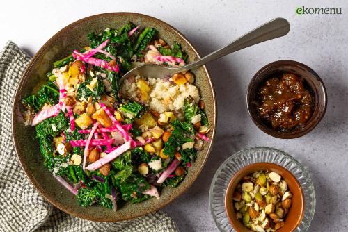 WINTER - Winterse foniosalade met bietjes, palmkool