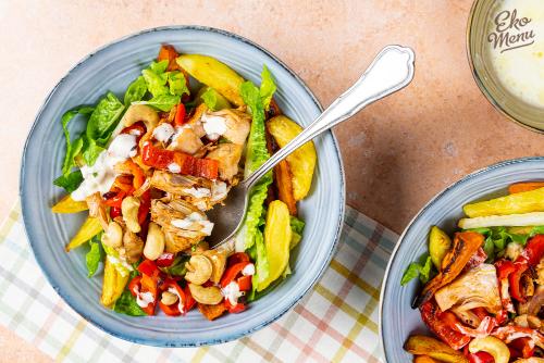 Vegan kapsalon met pulled jackfruit