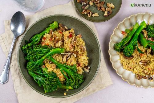 Romige parelgerst risotto met bimi