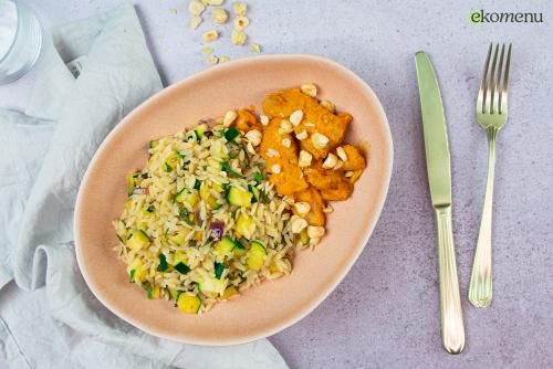 Orzo met courgette en kip