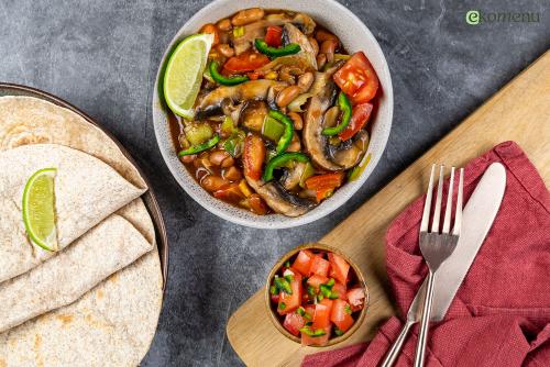 Fajita wraps met portabella