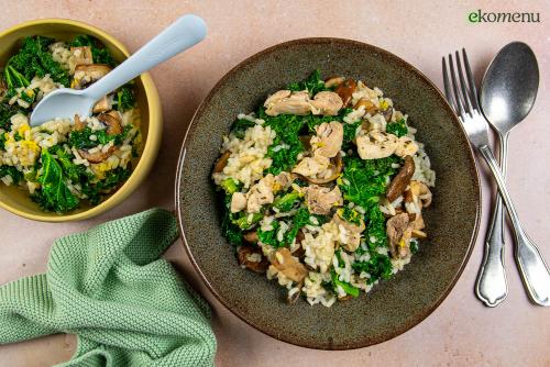 Risotto met citroen-knoflookkip