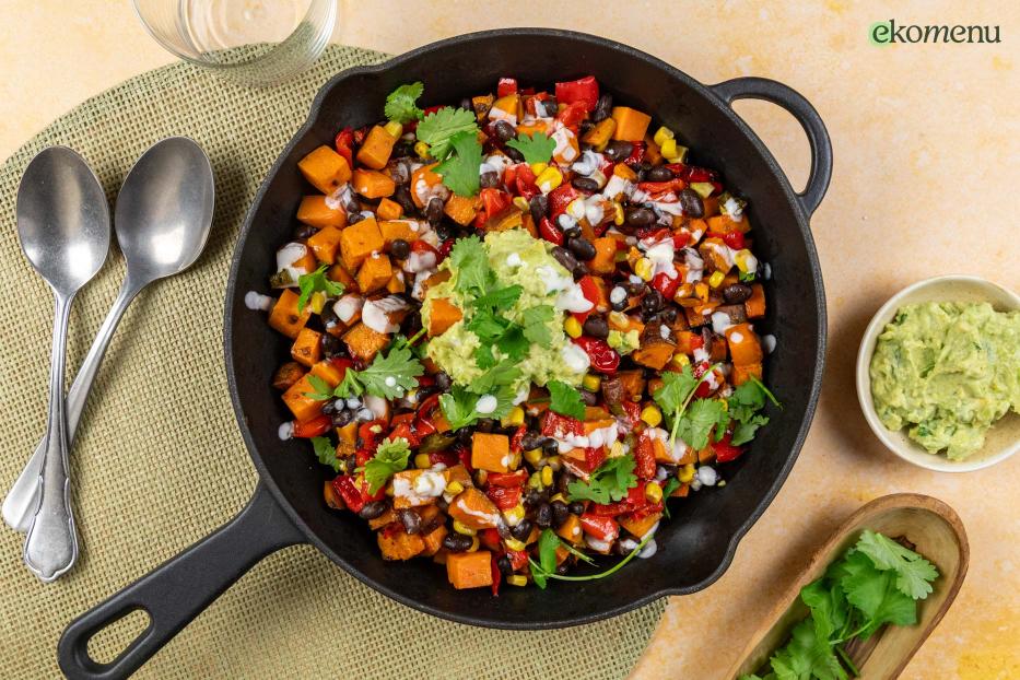  Loaded zoete aardappel Mexicaanse stijl