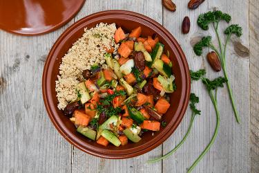 Tajine met vegan gehakt