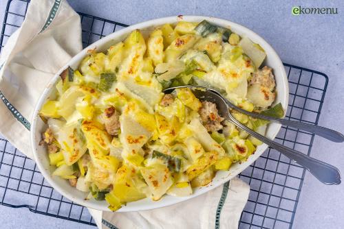 Gegratineerde koolrabi uit de oven