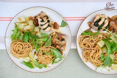 Basilicum kip met koolrabi