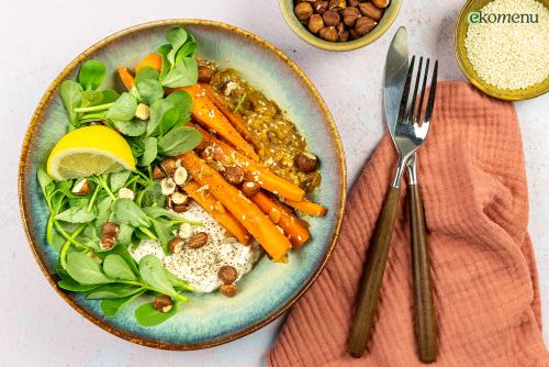 Miso-worteltjes met whipped ricotta