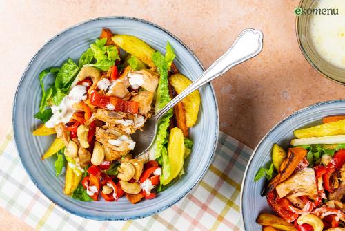 Vegan kapsalon met pulled jackfruit