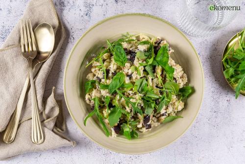 Romige risotto met aubergine