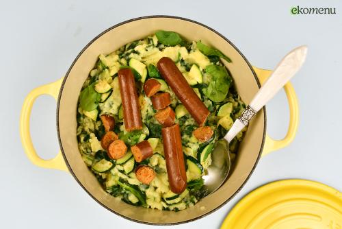 Spinazie-courgette stamppot