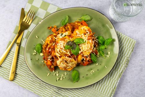 Pan-lasagne met ravioli