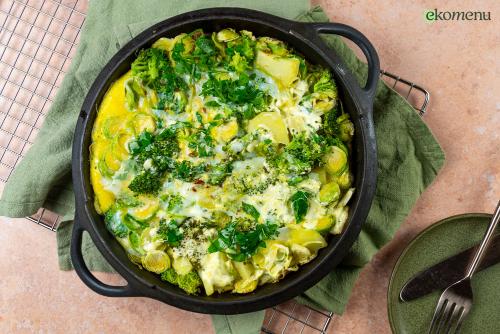 Groene aardappelfrittata