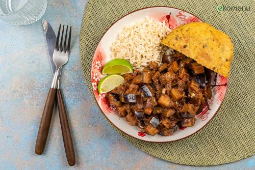 Kruidige aubergine stoof