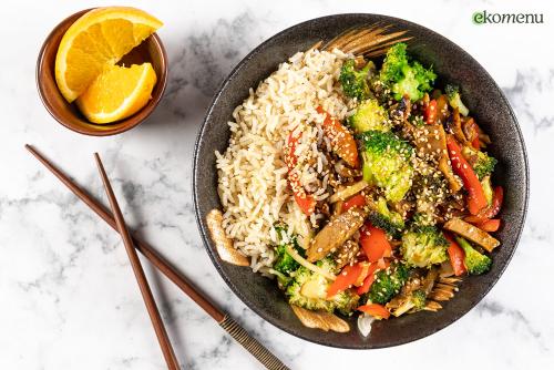 Knapperige seitan met broccoli