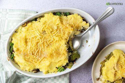 Groene kool-pastinaak gratin