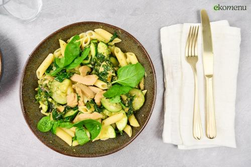 Pasta met rucola pesto