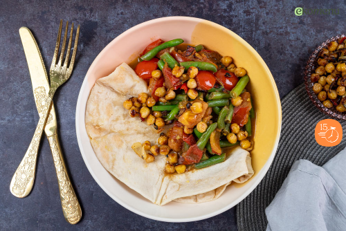 Roti met 'Ghoegri' kikkererwten