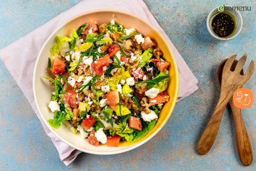 Keto bowl met feta en watermeloen