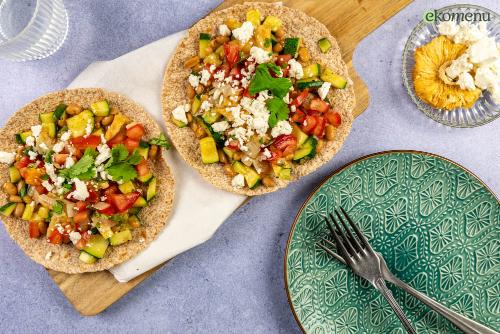 Snelle tostada met baked beans
